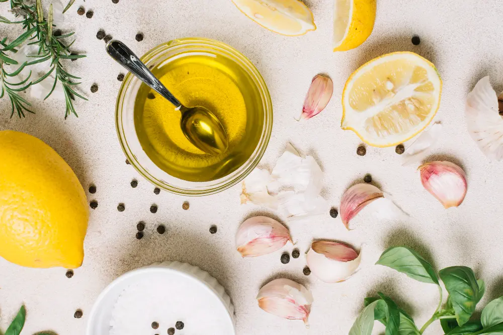 marinatura oleosa con limone aglio e spezie